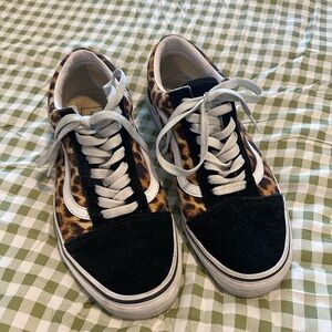 Vans Old Skool Animal Leopard Cheetah Print Women's Sneakers Size 8.5